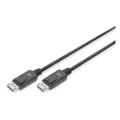 Digitus Připojovací kabel DisplayPort 1.2, DP M/M, 3,0 m, se západkou, Ultra HD 4K, bl