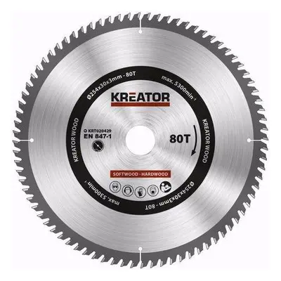 Pilový kotouč Kreator KRT020428 - na dřevo 254mm, 80T