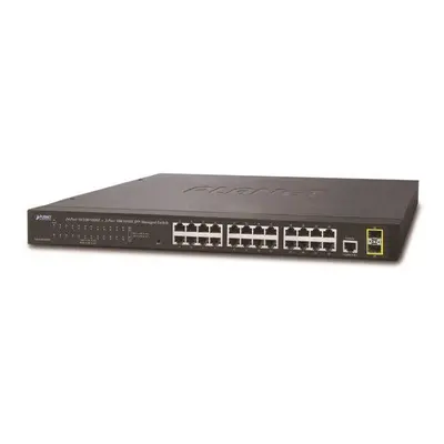 Planet GS-4210-24T2S switch L2/L4, 24x1Gb, 2xSFP, Web/SNMPv3 SSL/SSH, VLAN, QoS, fanless, GS-421