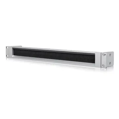 Ubiquiti Rack Mount Panel Brush 1U - Panel do rozvaděče 19", průchozí s kartáčem, stříbrno-černý