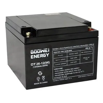 GOOWEI ENERGY Pb záložní akumulátor VRLA GEL 12V/26Ah (OTL26-12), OTL26-12