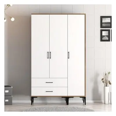 Hanah Home Wardrobe Kumsal ST - Walnut, White WalnutWhite