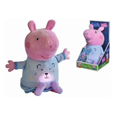 Simba Peppa Pig 2v1 plyšový usínáček hrající + světlo modrý 25 cm