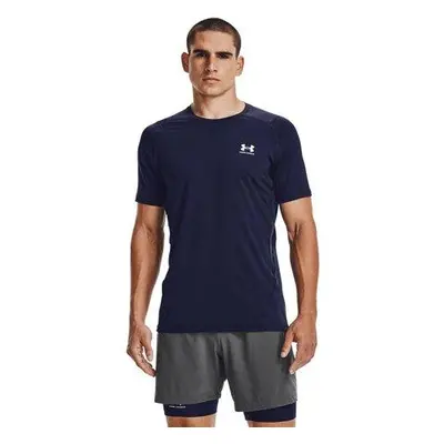 Under Armour Pánské triko HG Armour Fitted SS midnight navy M, Tmavě, modrá