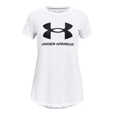 Under Armour Dívčí triko Live Sportstyle Graphic SS white YXL, Bílá, 160 - 170