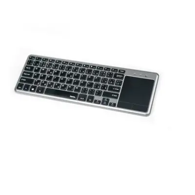 HAMA klávesnice KW-600T/ bezdrátová/ 2,4GHz/ touchpad/ pro Smart TV/ nano USB/ CZ+SK/ černá, 182