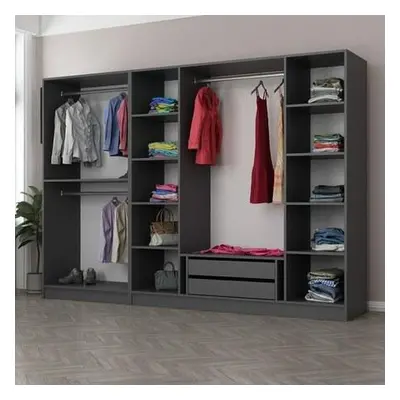 Hanah Home Wardrobe Kale - 4939 Anthracite