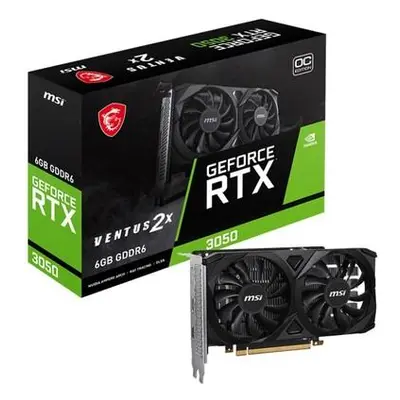 MSI VGA NVIDIA GeForce RTX 3050 VENTUS 2X E 6G OC, 6G GDDR6, 1xDP, 2xHDMI, RTX 3050 VENTUS 2X E 