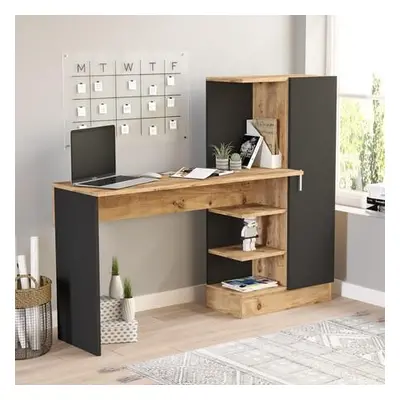 Hanah Home Study Desk CT2-AB Atlantic PineBlack