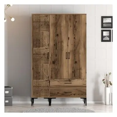 Hanah Home Wardrobe Kumsal PT - Walnut