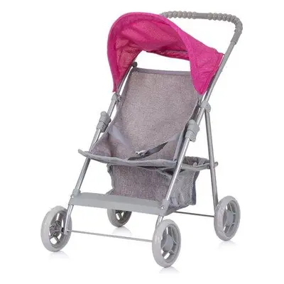 CHIPOLINO Sportovní kočárek pro panenky Alice Grey,Pink linen