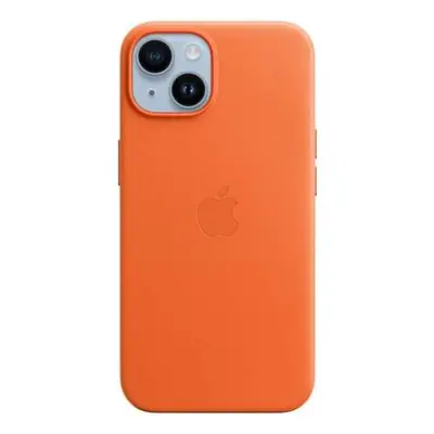 Apple Leather Case s MagSafe pro iPhone 14 - oranžový MPP83ZM/A