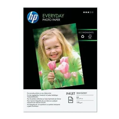 HP Everyday Glossy Photo Paper-100 sht/A4/210 x 297 mm, 200 g/m2, Q2510A