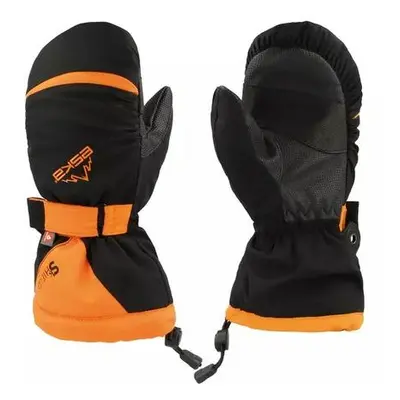 Eska Dětské lyžařské/zimní rukavice Lux Shield Mitt black/orange L, Černá / oranžová