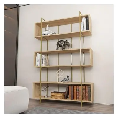 Hanah Home Bookshelf Bruti - Oak, Gold