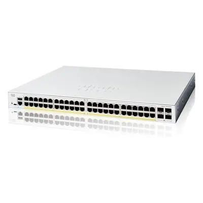 Cisco Catalyst 1300-48P-4G - Přepínač - L3 - řízený - 48 x 10/100/1000 (PoE+) + 4 x gigabitů SFP