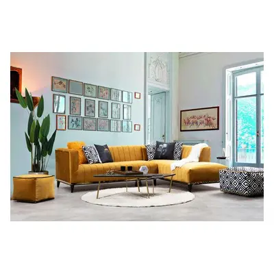 Atelier del Sofa Corner Sofa Bellino - Mustard