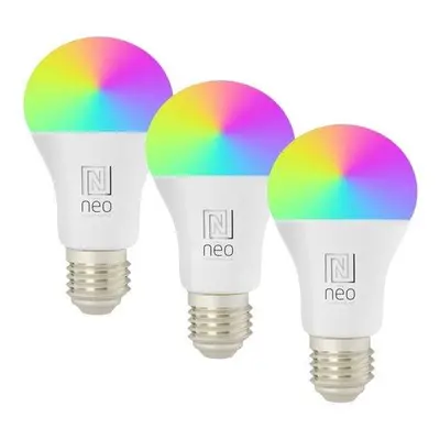 IMMAX NEO LITE SMART sada 3x žárovka LED E27 11W RGB+CCT barevná a bílá, stmívatelná, Wi-Fi, TUY