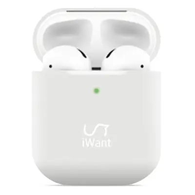 iWant AirPods 2. generace ultra-tenké pouzdro bílé