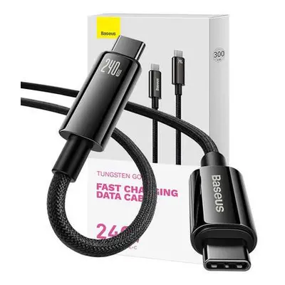 Kabel USB-C na USB-C Baseus Tungsten Gold 240W 3 m (černý)