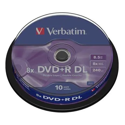 VERBATIM DVD+R DoubleLayer 8,5GB/ 8x/ 10pack/ spindle, 43666