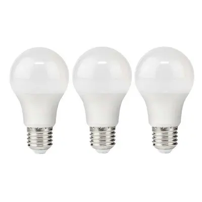 NEDIS LED žárovka E27/ A60/ 4,9 W/ 220 V/ 470 lm/ 2700 K/ teplá bílá/ matná/ 3 kusy