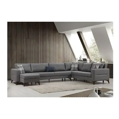 Atelier del Sofa Corner Sofa-Bed Kristal Rest 3+Corner+2 - Dark Grey