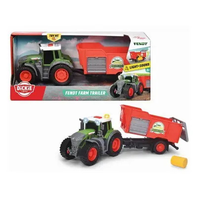 DICKIE Farm Traktor Fendt s přívěsem 26cm Balík sena