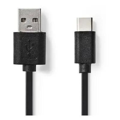 Nedis CCGB60600BK01 - USB 2.0 kabel | Typ-C Zástrčka - A Zástrčka | 0,1 m | Černá barva