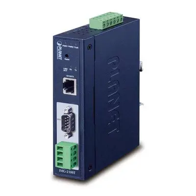 Planet MODBUS průmyslová brána RS-232/422/485 na IP, 1x COM, 100Base-TX, RTU/ACSII, -40až+75°C, 