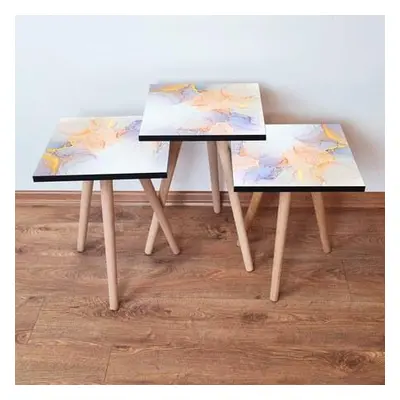 Hanah Home Nesting Table (3 Pieces) 3SHP176 - Multicolor