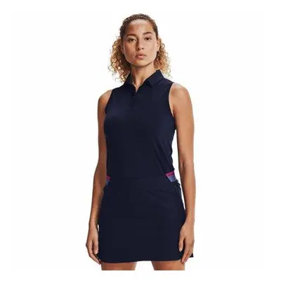 Under Armour Dámské polo tričko Zinger Sleeveless Polo midnight navy M, Tmavě, modrá