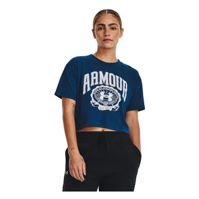 Under Armour Dámské tričko Collegiate Crest Crop SS varsity blue L