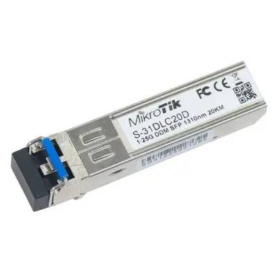 MikroTik S-31DLC20D SFP optický modul , SM, 20km, 1,25G, 1310Nm, DDM, S-31DLC20D