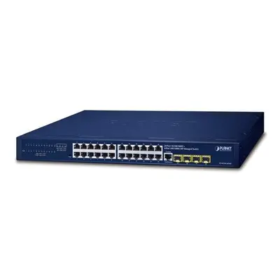 Planet GS-4210-24T4S switch L2/L4, 24x1Gb, 4xSFP, Web/SNMPv3 SSL/SSH, VLAN, QoS, fanless, GS-421