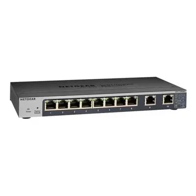 NETGEAR 8-port Gigabit Switch with 10-Gigabit/Multi-Gigabit Uplinks, GS110EMX, GS110EMX-100PES