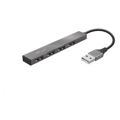 TRUST rozbočovač HALYX, Aluminium 4-Port Mini USB Hub, 10cm, 23786