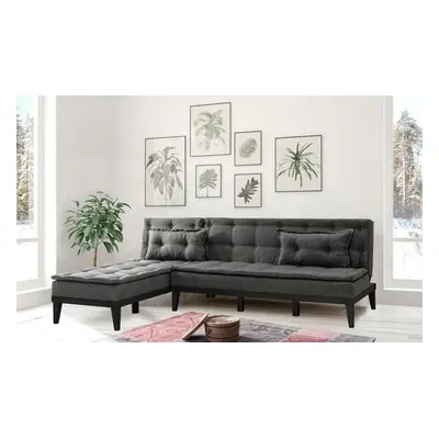 Atelier del Sofa Corner Sofa-Bed Fuocco-S - Anthracite