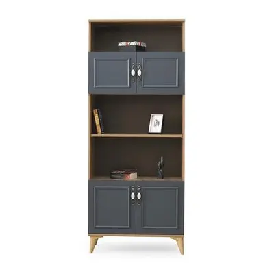 Hanah Home Bookshelf Irmak 81229 - Oak, Anthracite OakAnthracite