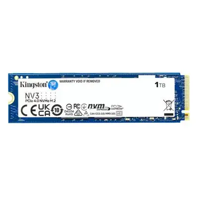 Kingston SSD 1000GB NV3 NVMe PCIe M.2 2280 (ctení/zápis: 6000/5000MB/s;), SNV3S/1000G