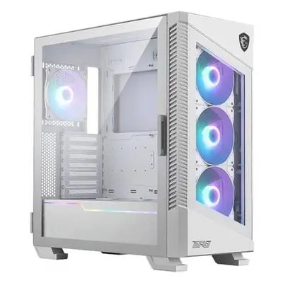 MSI skříň MPG VELOX 100R WHITE/ bez zdroje/ levé temperované sklo/ 4x ARGB 120 mm fan/ 1x USB3.1