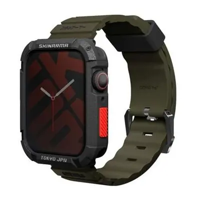 SKINARMA Shokku řemínek Apple Watch 45/44/42 mm olivově zelený