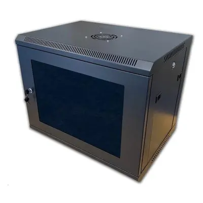 Datacom 19" rozvaděč 6U/450 mm (sklo) černý, 71061