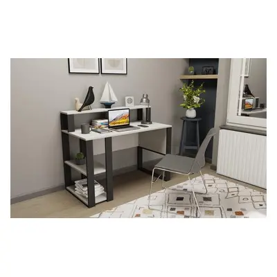 Hanah Home Study Desk Queens - White, Anthracite WhiteAnthracite