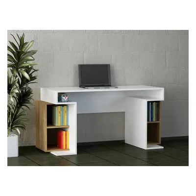 Hanah Home Study Desk Monument - White, Walnut WhiteWalnut