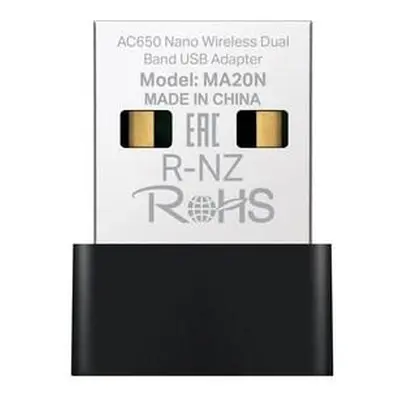 MERCUSYS MA20N WiFi5 USB nano adapter (AC650,2,4GHz/5GHz,USB2.0), MA20N