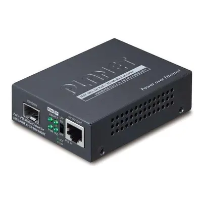 Planet GT-805A-PD konvertor 10/100/1000Base-T / miniGBIC SFP/ napájený z PoE 802.3af/at/bt, GT-8