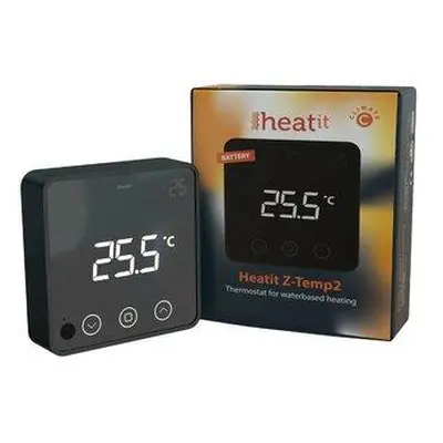 HEATIT Z-Temp2 Černý, Z-Wave bateriový termostat