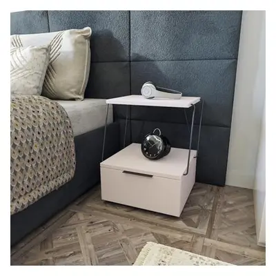 Hanah Home Nightstand Tekoba - White