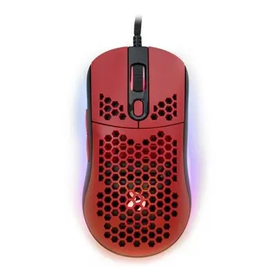 AROZZI herní myš FAVO Ultra Light Black-Red/ drátová/ 16.000 dpi/ USB/ 7 tlačítek/ RGB/ černočer